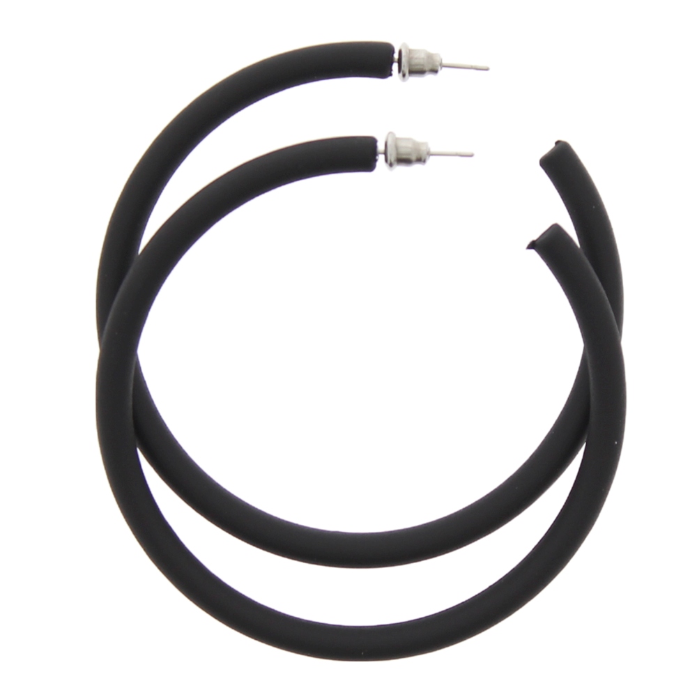 Zac's Alter Ego - Thick Plastic Hoop Des boucles d'oreilles - Noir